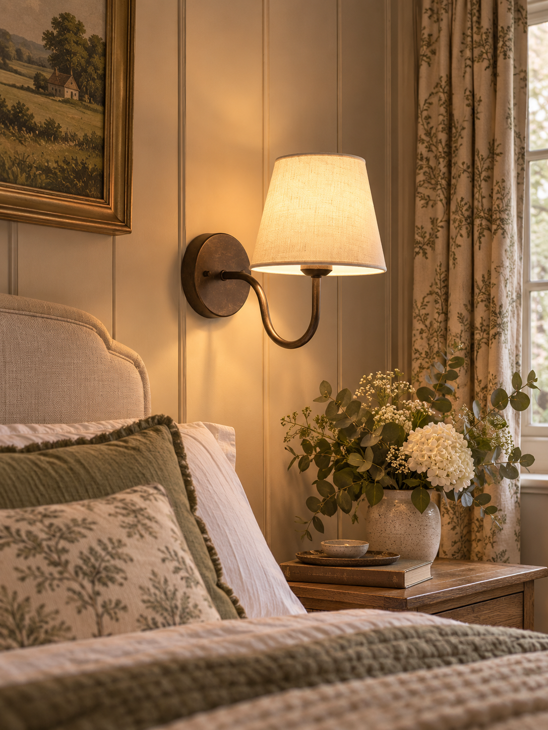 The Hawthorne Fabric Wall Light