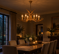The Alder Six-Light Antler Chandelier