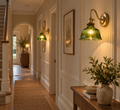 The Wychwood Brass & Glass Wall Light